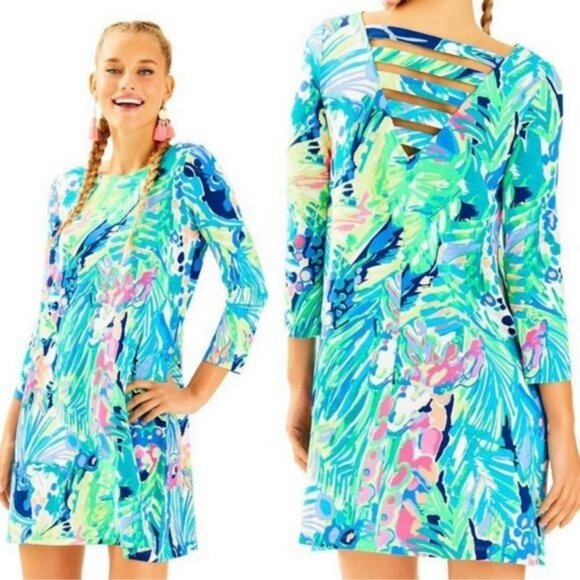 Lilly Pulitzer Dresses & Skirts - NWT Lilly Pulitzer Turquoise Ophelia Mini Swing Dress XS